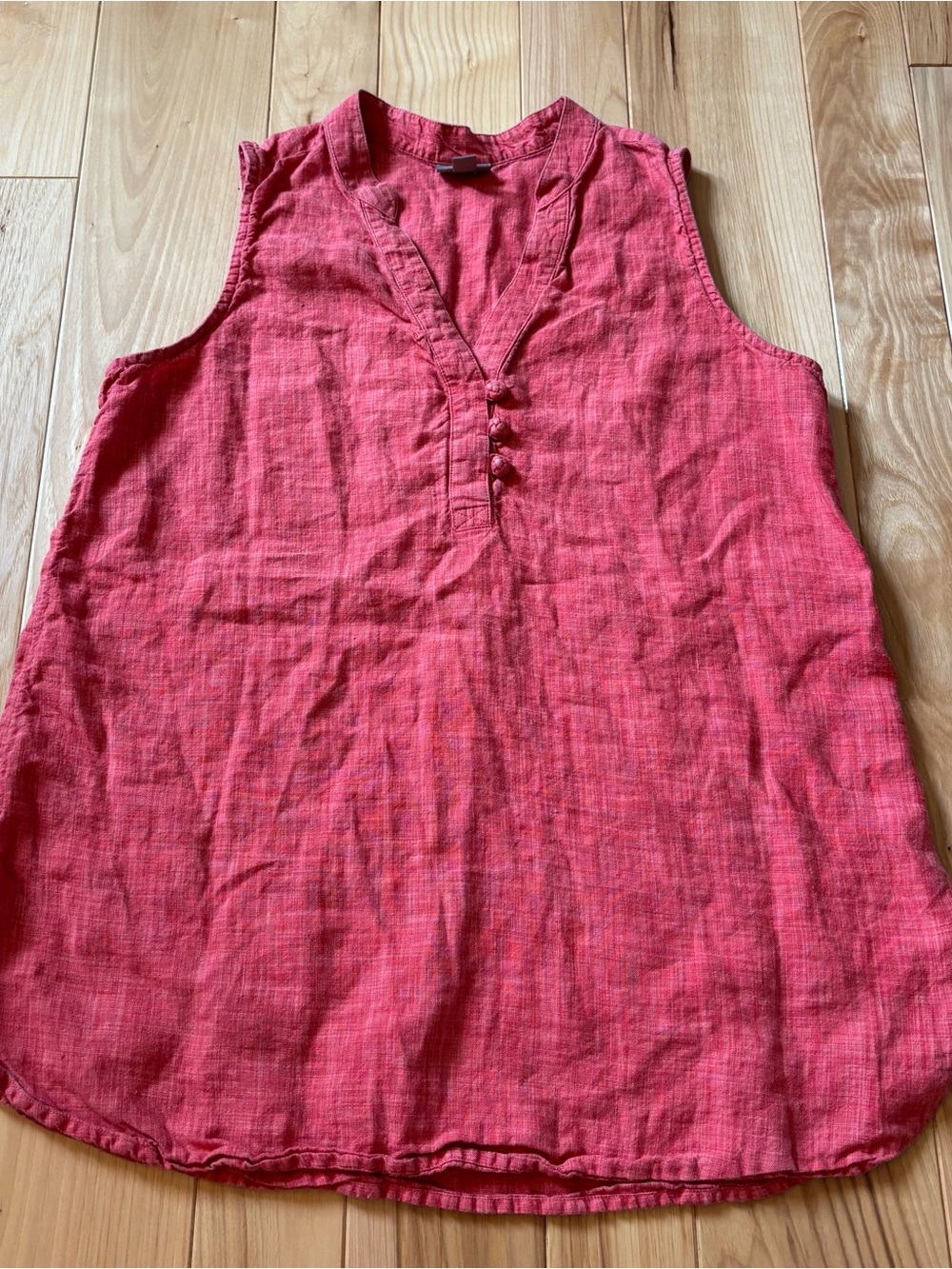 J. Jill Linen Sleeveless Coral Top